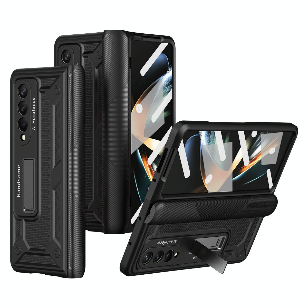 For Samsung Galaxy Z Fold4 5G Shockproof Secure Hinge Phone Case - Green