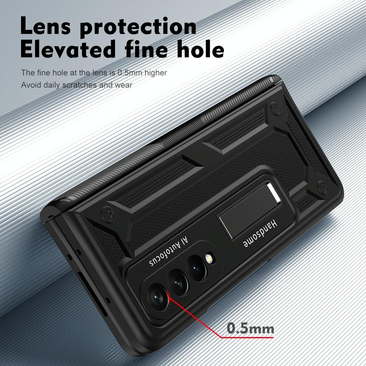 For Samsung Galaxy Z Fold4 5G Shockproof Secure Hinge Phone Case - Green 4