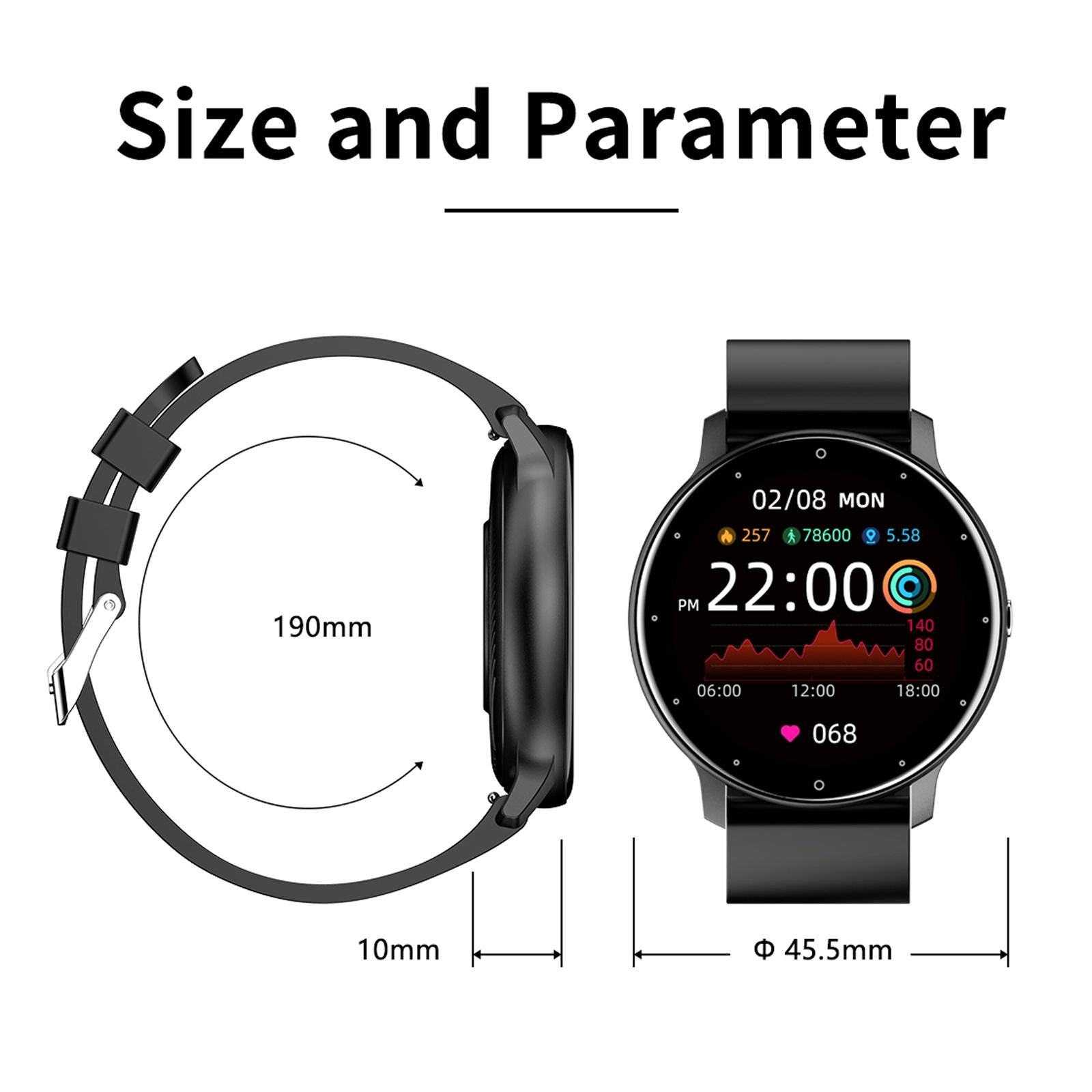 1.28 Inch Touch Screen Ip67 Waterproof Smart Watch Support Blood Pressure Monitoring / Sleep Monitoring / Heart Rate Monitoring - Rose Gold 3