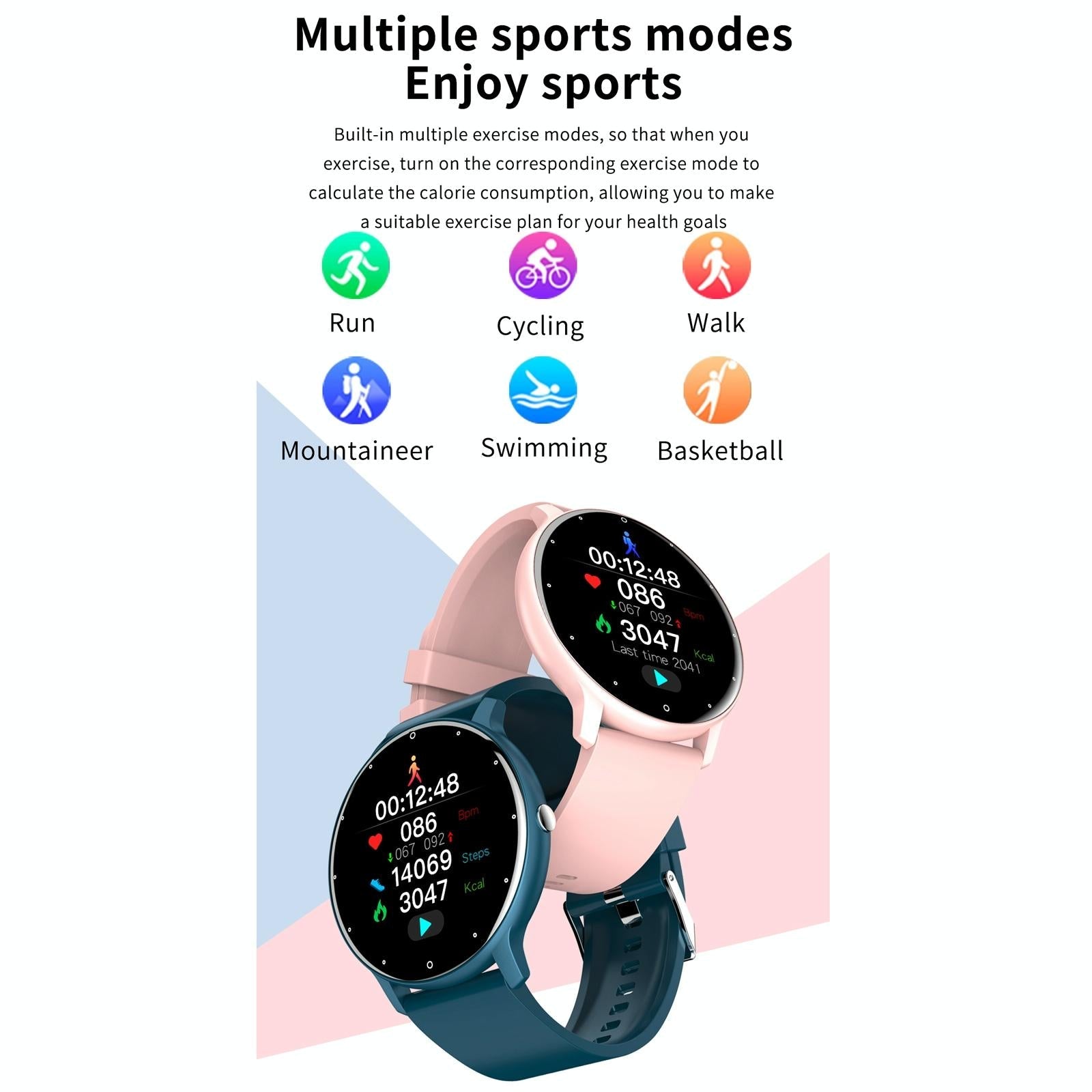 1.28 Inch Touch Screen Ip67 Waterproof Smart Watch Support Blood Pressure Monitoring / Sleep Monitoring / Heart Rate Monitoring - Rose Gold 6