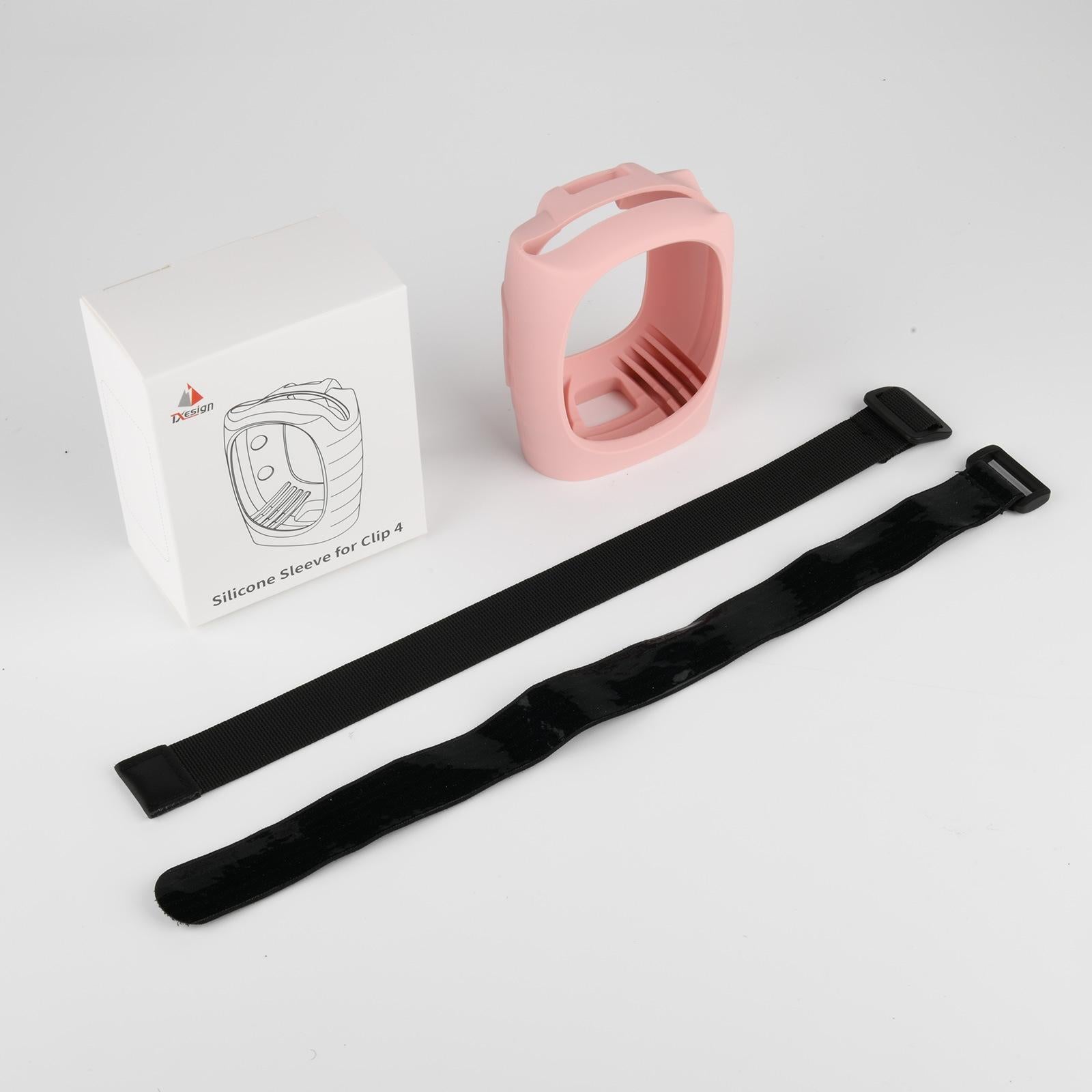 Silicone Case with Straps for Jbl Clip 4 Bluetooth Speaker - Pink