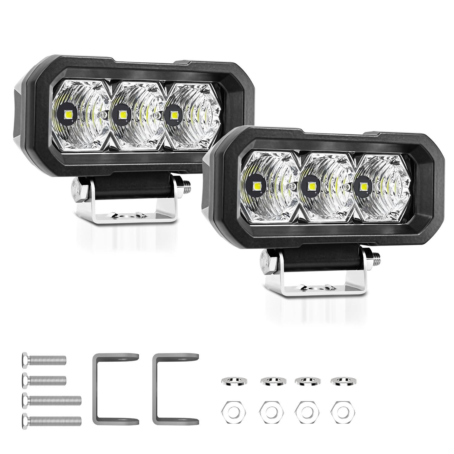 40W 9V - 30V 5 Inch Waterproof 3 - Eye Headlight - Floodlight Yellow Light 13