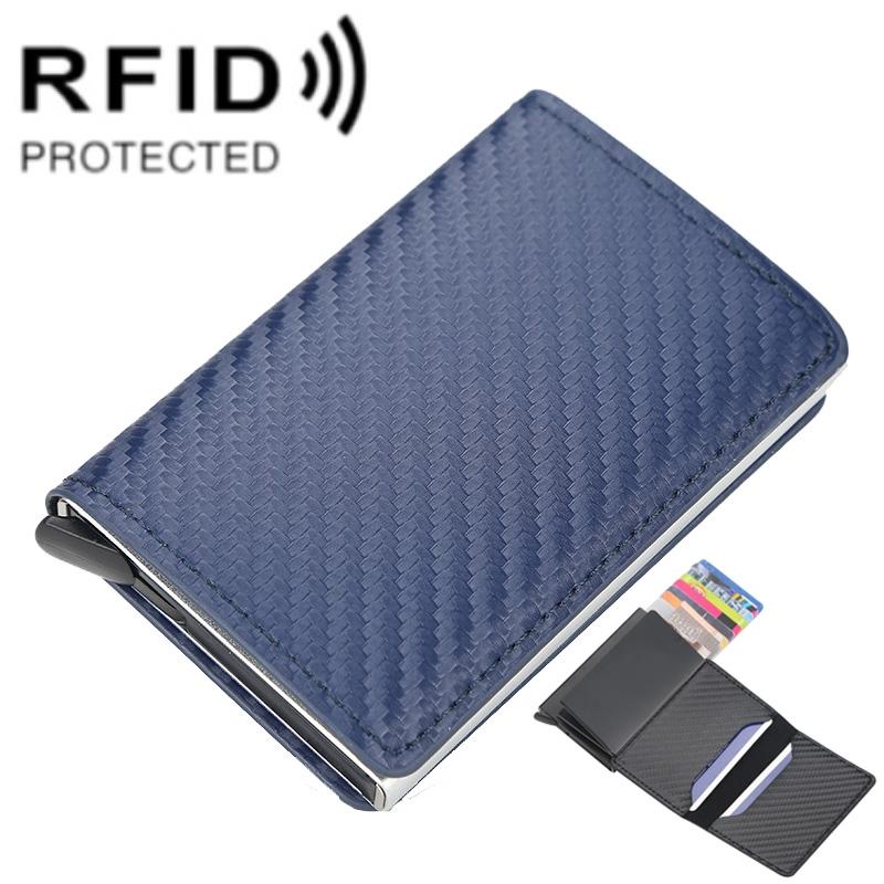 Rfid-protected Plaid Leather Wallet with Automatic Card Ejector - Gold 14