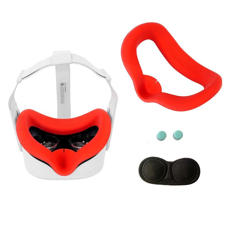 Silicone Vr Eye Mask Lens Cover Set for Oculus Quest 2 - Navy Blue 9
