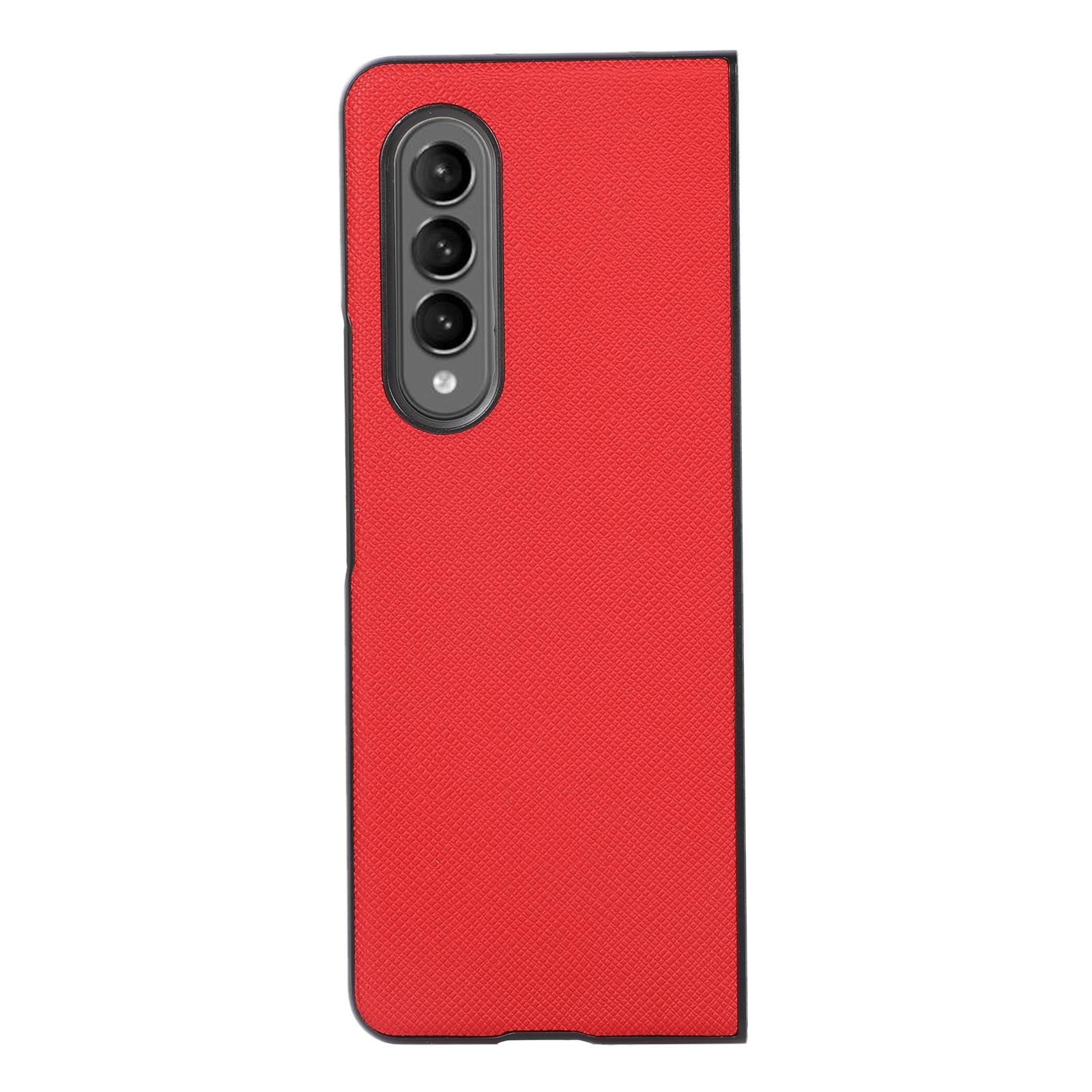 For Samsung Galaxy Z Fold4 5G Fold 4 Cross Texture Pu Leather Case - Green 11