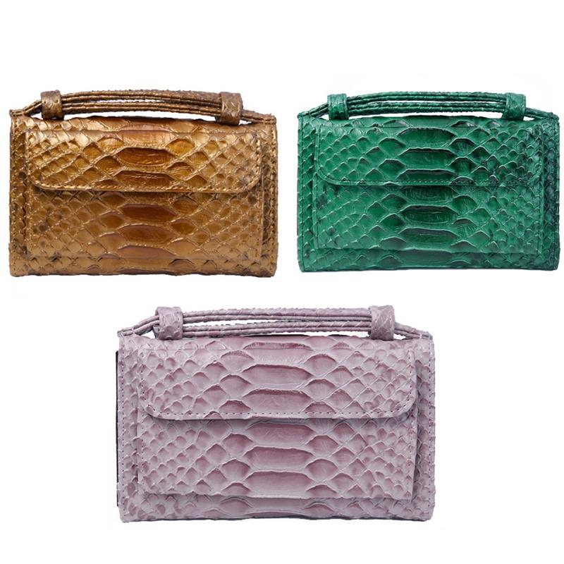 Chain Crossbody Bag with Snake Texture Print - 11 Copper Colour 10
