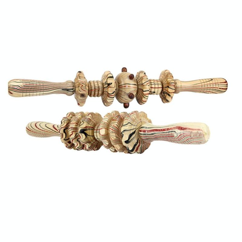 Wooden Abdominal & Leg Roller Massager - 368 Massage Wheel 3