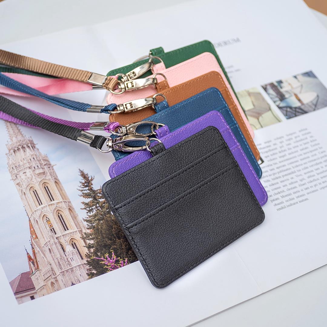 Horizontal Id Card Bag & Lanyard - Black 8