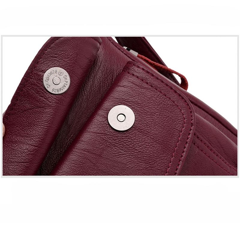 Stylish Leather Shoulder Bag For Summer - Red 12