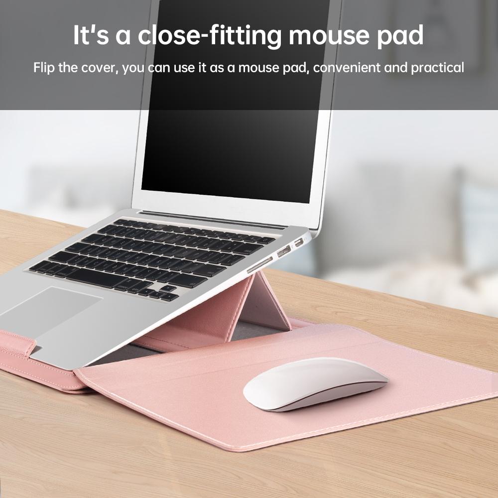 Versatile Laptop Bag with Mouse Pad Stand - Red 7