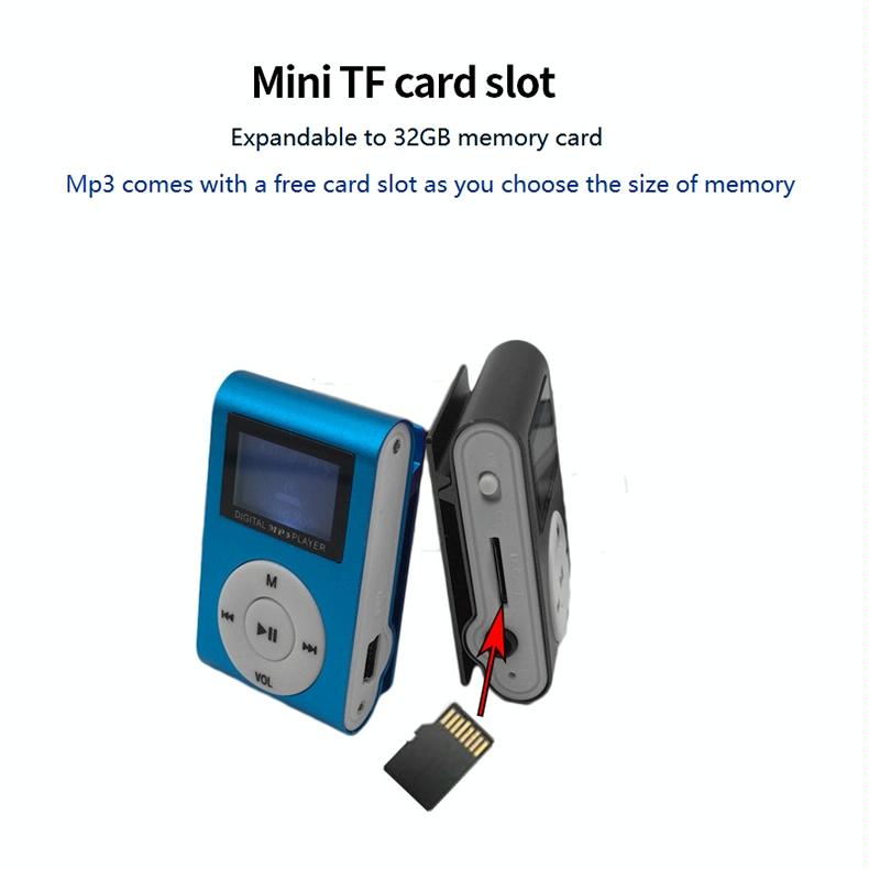 Metal Mini Mp3 Player With Screen Earphone+Cable - Green 9