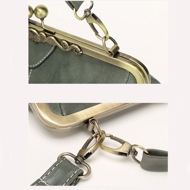 Retro Shoulder Bag For Women Messenger Style - Light Grey 11