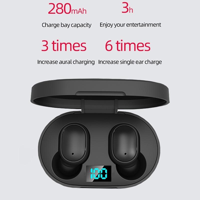 Wireless Bluetooth Earphones with E6s Led Display - Tws - Green 13