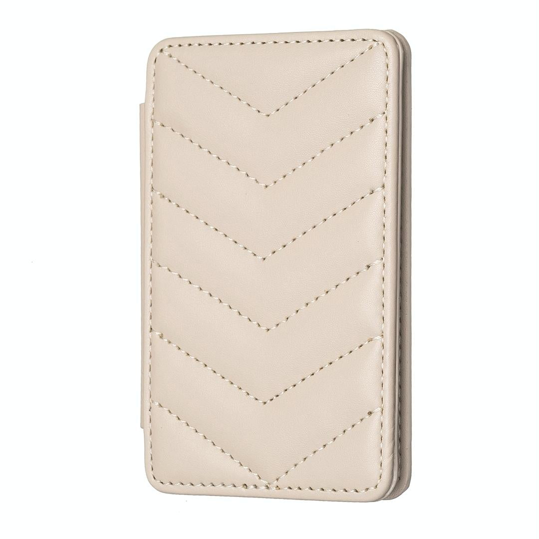 Wave Pattern Card Bag Back Sticker For Mobile Phones - Beige