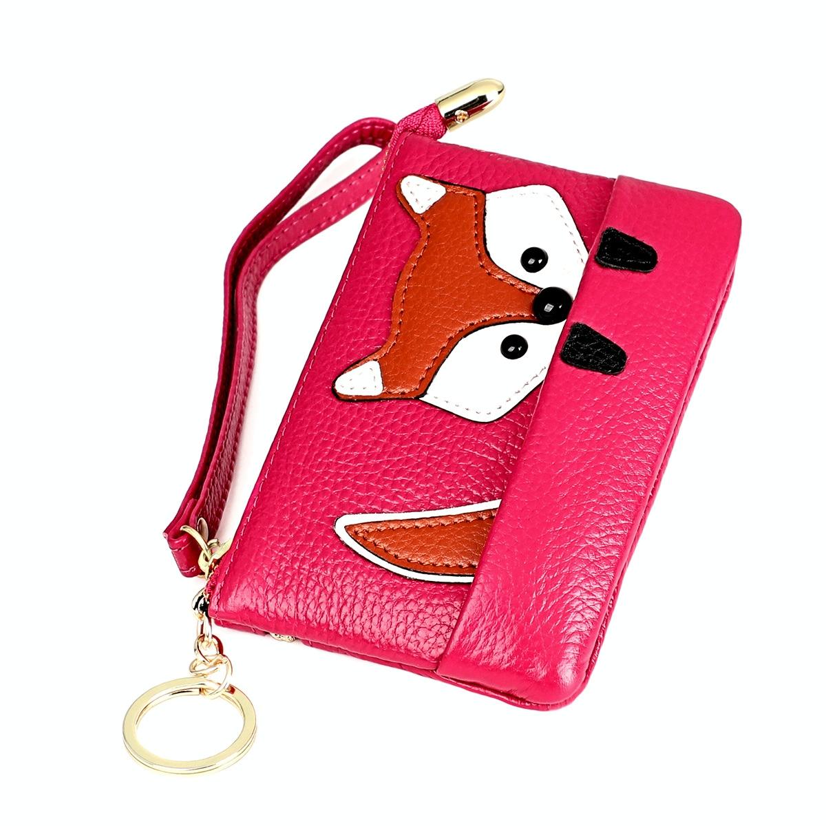 Mini Leather Fox Key Case for Sewing Thread - Blue 5