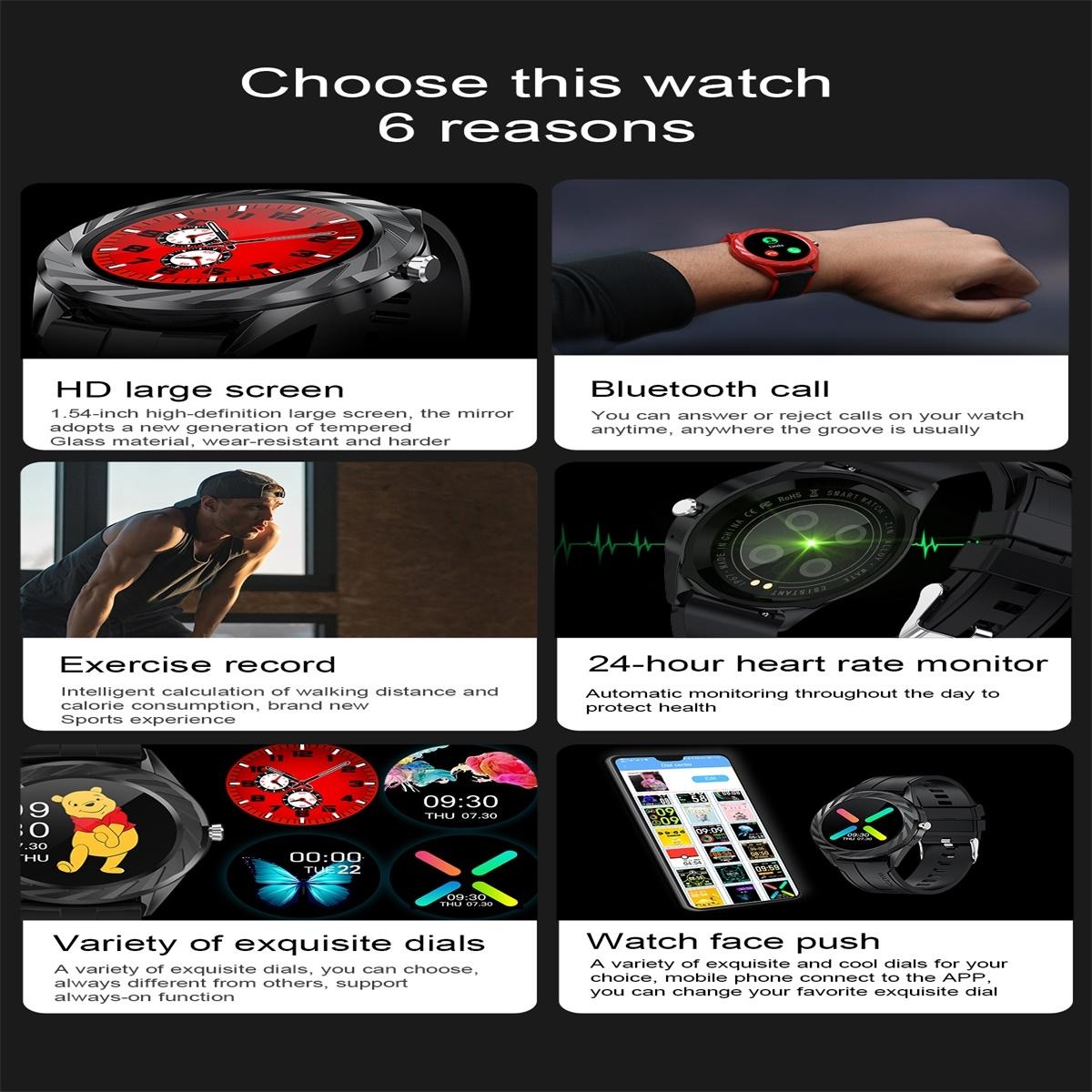 Smart Watch With Bluetooth Call And Health Monitoring - Ip67 Waterproof - Gray 5