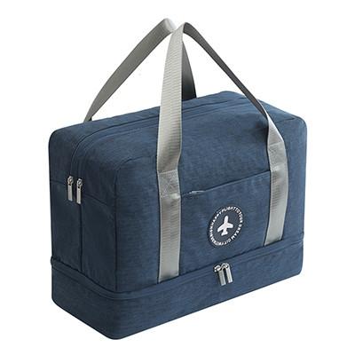 Travel-ready Waterproof Beach Bag with Double Layer Design - Navy Blue 9