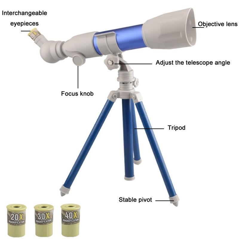 High-definition Children's Telescope for Science Education - B Model Blue 4