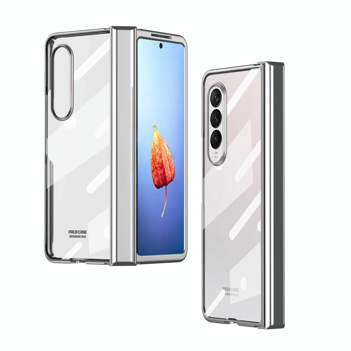 For Samsung Galaxy Z Fold4 5G Samsung Fold 4 Full Body Hinge Case - Electroplated - Gold 10