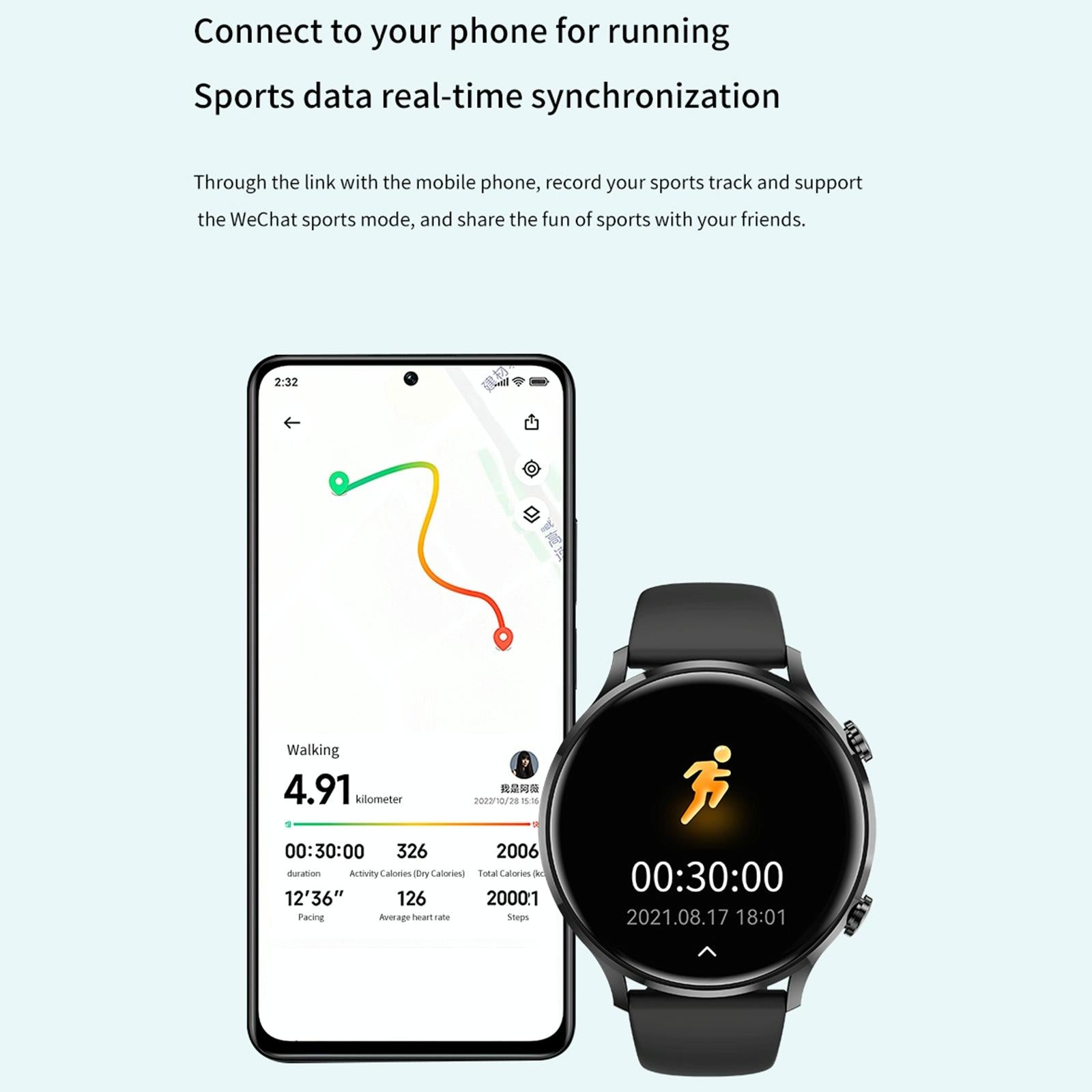 1.39 Inch Bt5.2 Smart Sport Watch Support Bluetooth Call / Sleep / Blood Oxygen / Temperature / Heart Rate / Blood Pressure Health Monitor - Black 13