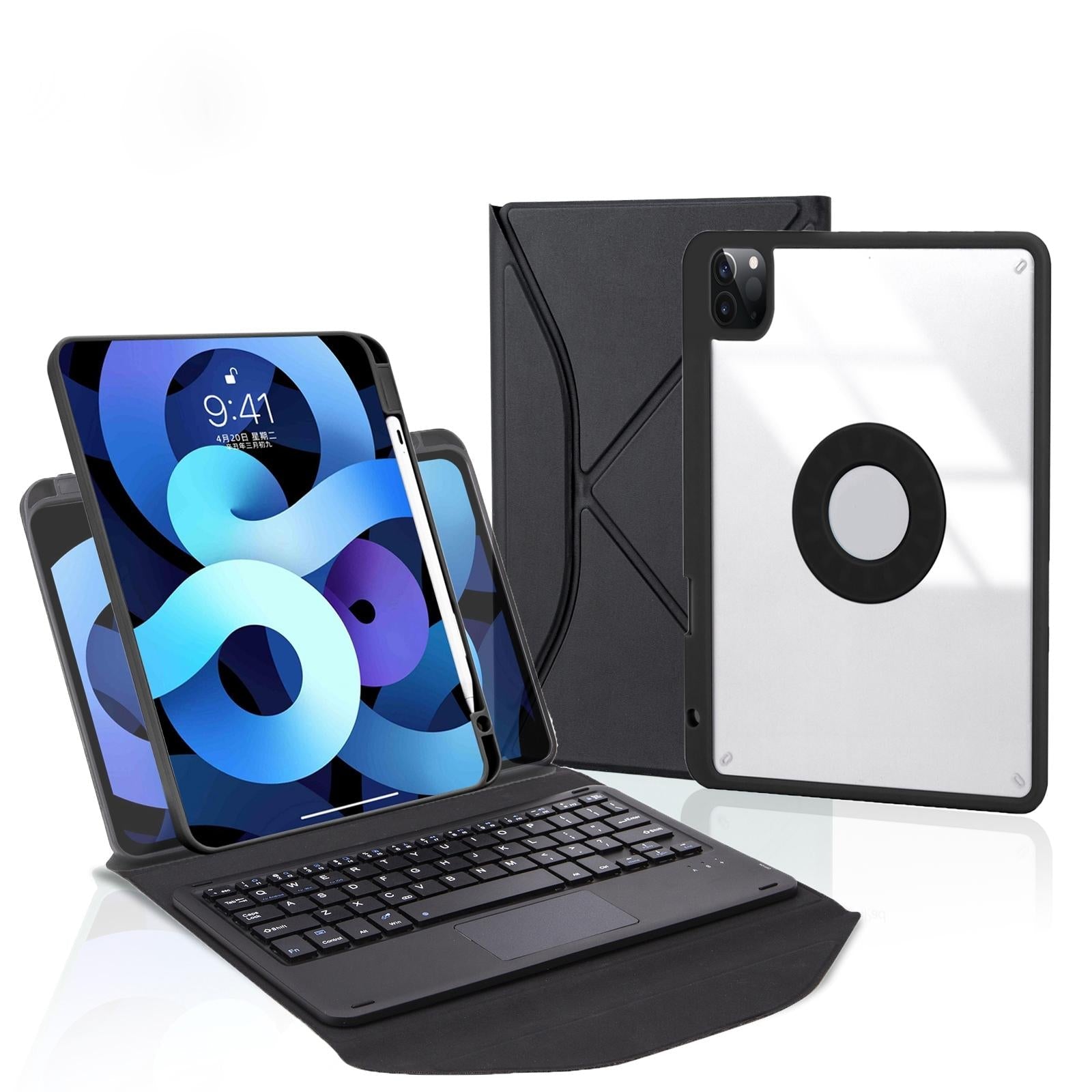Bluetooth Keyboard Leather Case For Ipad Pro 11 With Pen Slot And Touchpad - Sky Blue 7