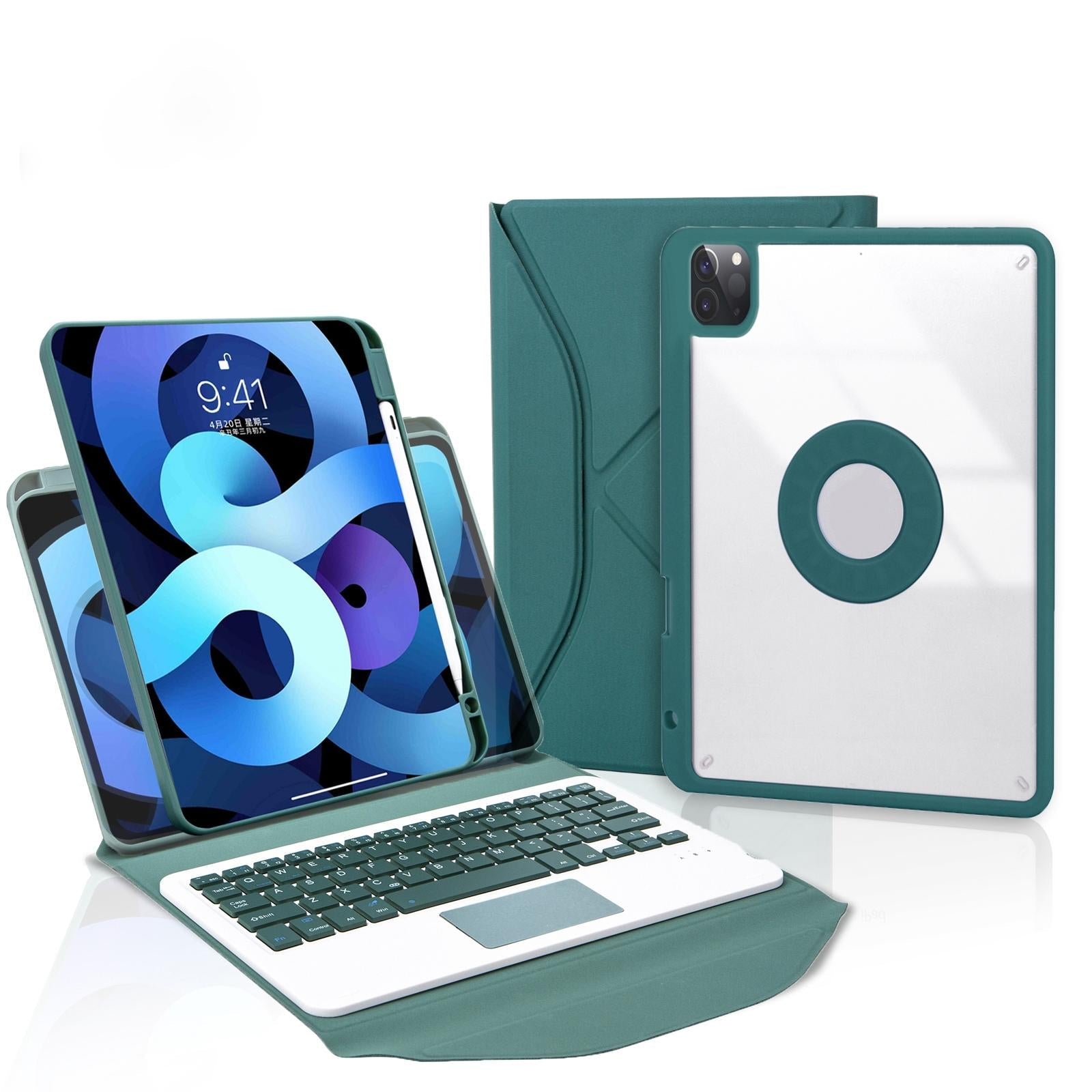 Bluetooth Keyboard Leather Case For Ipad Pro 11 With Pen Slot And Touchpad - Sky Blue 12
