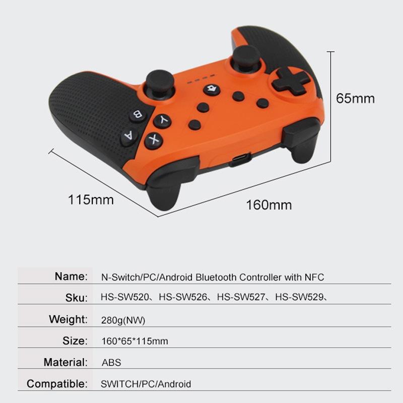 Universal 3-in-1 Gamepad for Switch Pc and Android - Orange 22