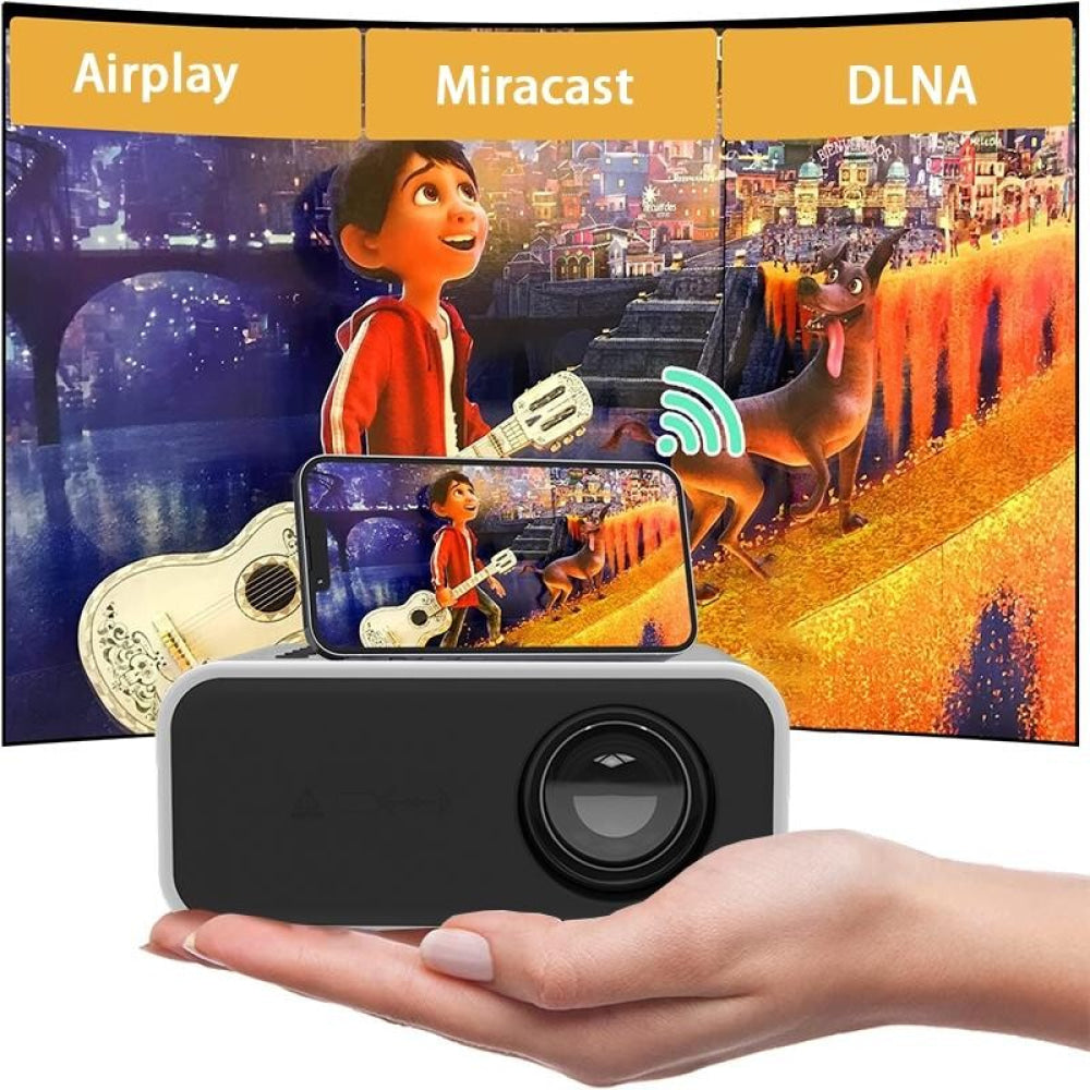 Portable Mini Projector For Home Use - Compatible With Mobile Devices - White 5