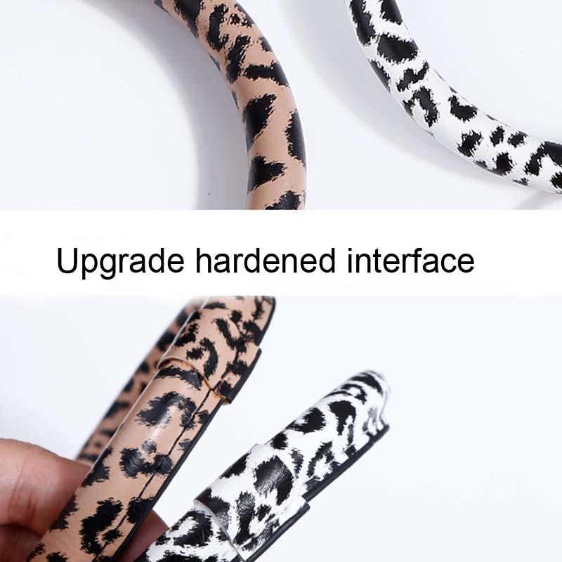 Pu Leather Wrist Ring Key Chain Coin Purse Black - White Snake 12