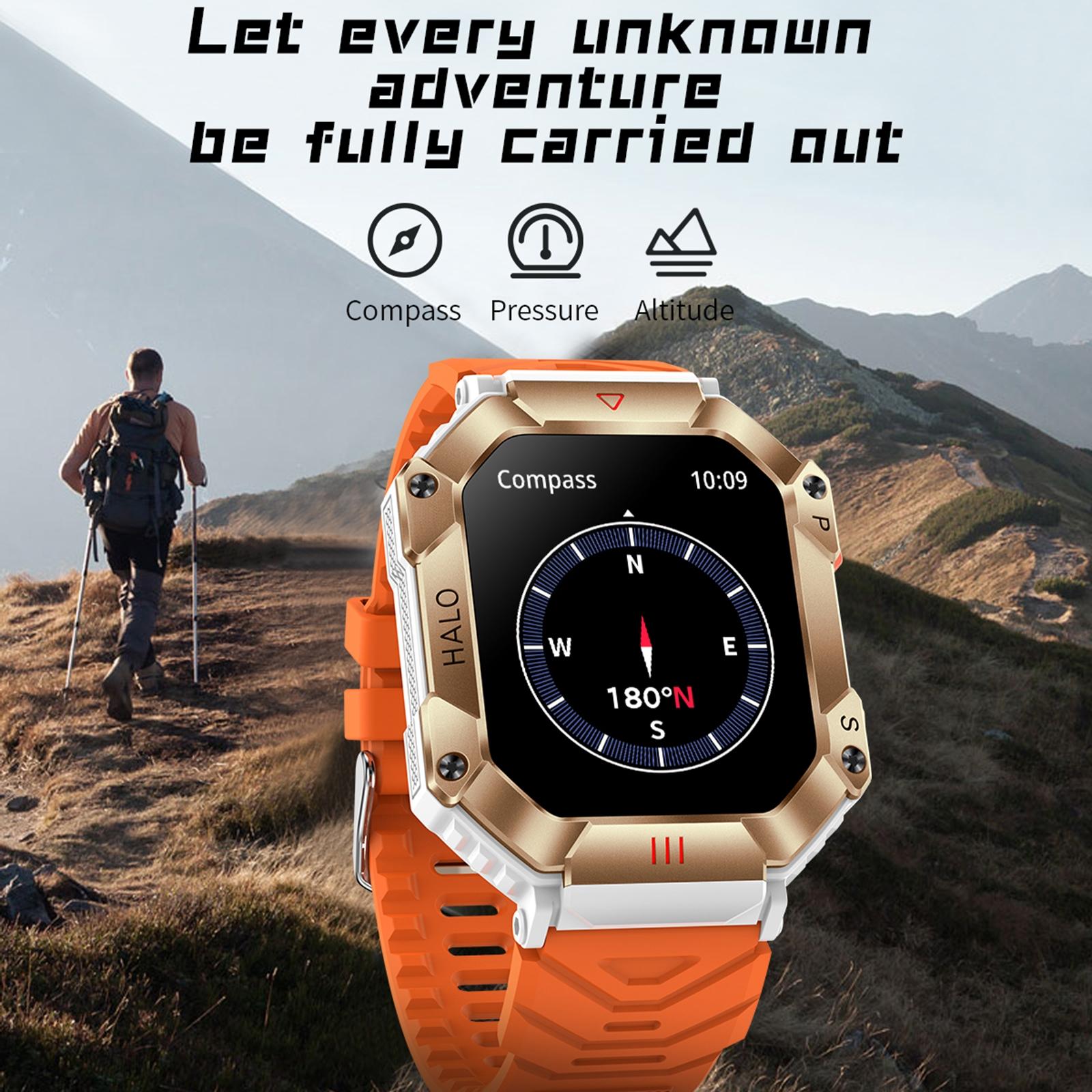 2.0 Inch Bt5.1 Ip67 Sport Smart Watch Support Bluetooth Call / Sleep / Blood Oxygen / Heart Rate / Blood Pressure Health Monitor - Black 3