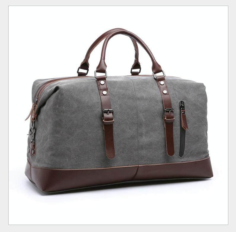 Men Leather Duffel Bag for Carry-on Travel - Coffee 3