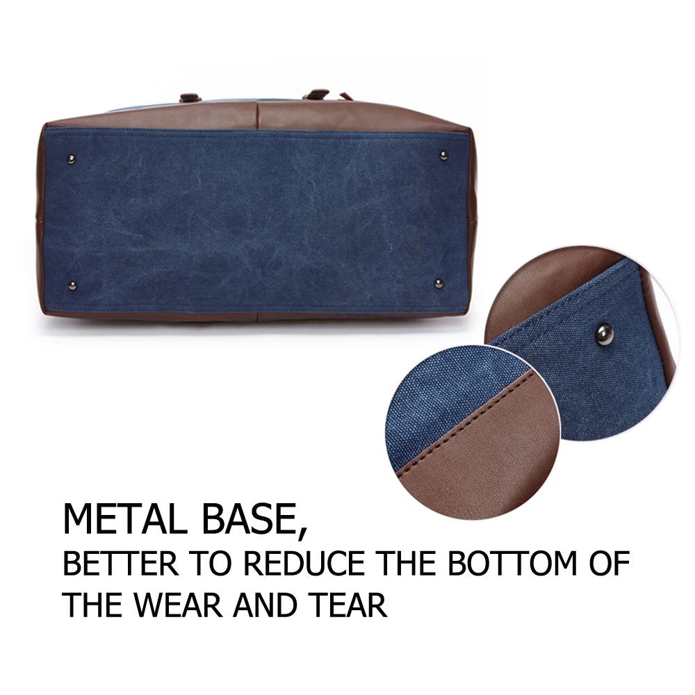 Men Leather Duffel Bag for Carry-on Travel - Coffee 15