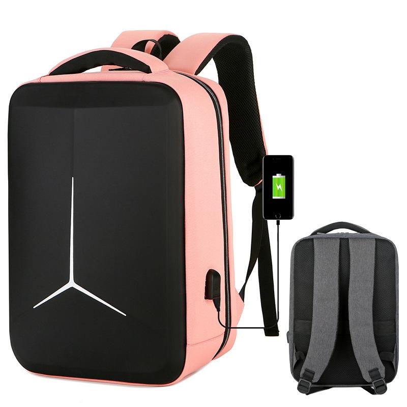 Waterproof Business Laptop Backpack with Usb Port - 15 Inch Capacity - Simplified Pink 14