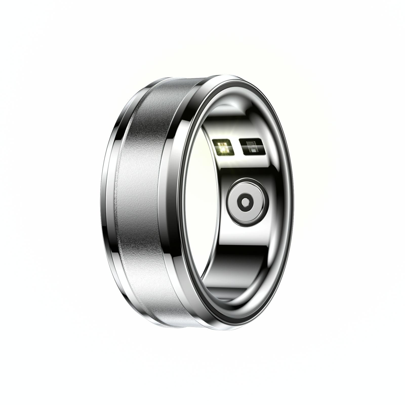 Smart Ring With Heart Rate Blood Oxygen & Sleep Monitoring - Size 18 - White