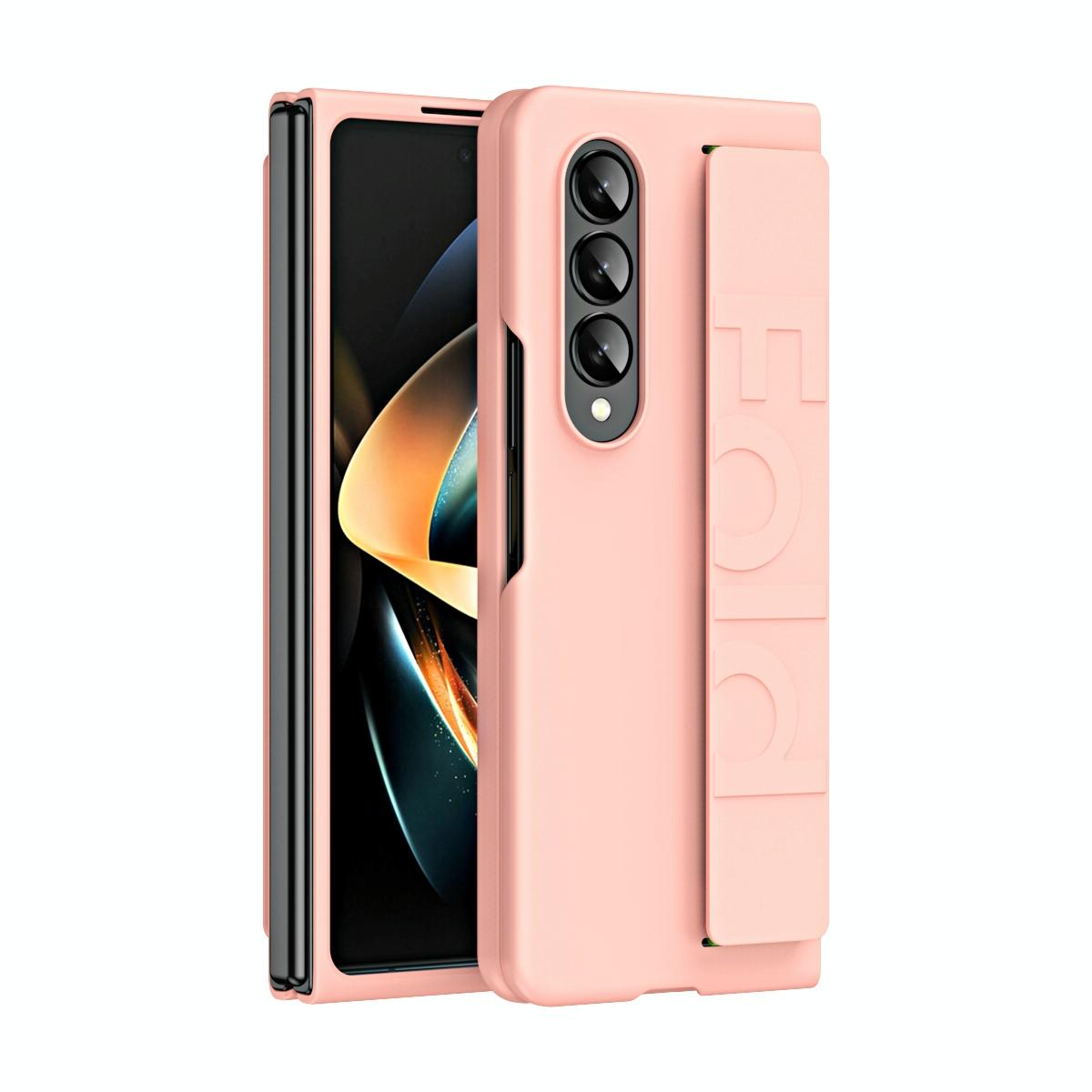 For Samsung Galaxy Z Fold4 5G Shockproof Wristband - Elastic - Pink