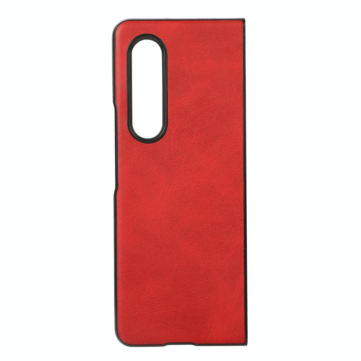 For Samsung Galaxy Z Fold4 5G Dual Tone Calf Texture Shockproof Case - Green 10