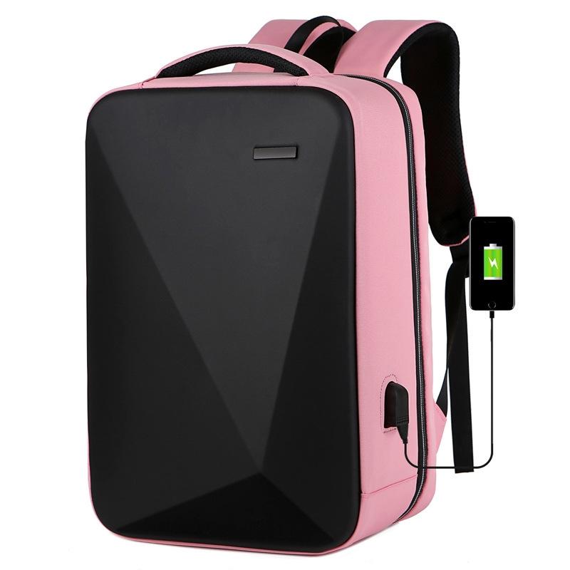 Large Capacity Anti-theft Laptop Backpack with Usb Port - 16 Inch - Pink 15
