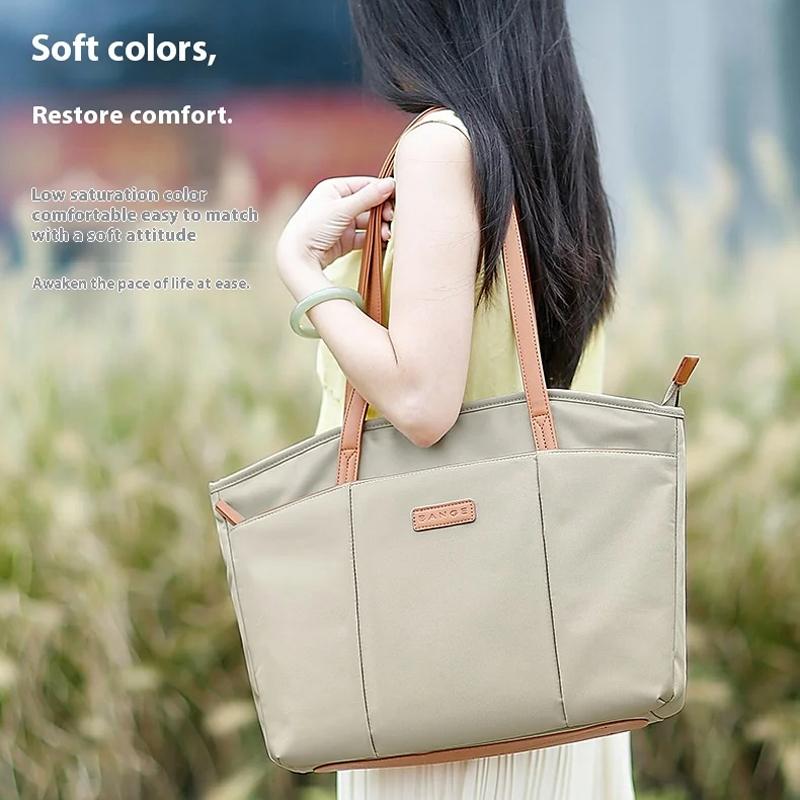 Large Capacity Laptop Tote For Women - Khaki 4