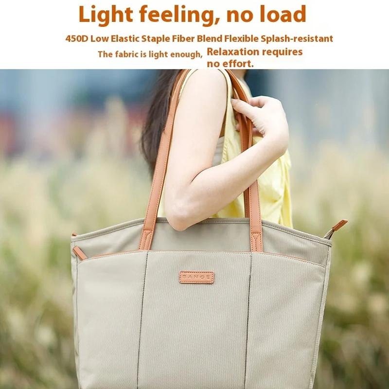 Large Capacity Laptop Tote For Women - Khaki 13