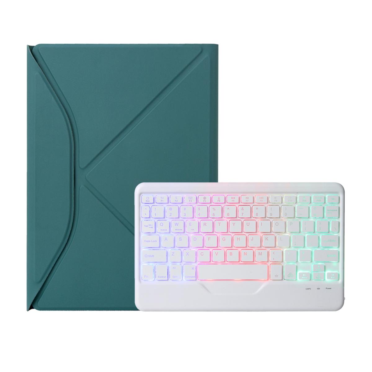 Bluetooth Keyboard Leather Tablet Case With Pen Slot And Backlight - Sky Blue 9