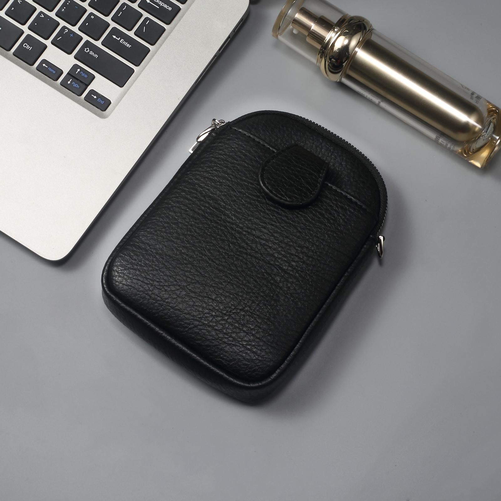 Litchi Texture Phone Crossbody Bag Leather Case For 5.5 Inch - 7.2 Inch Phones - Grey 3