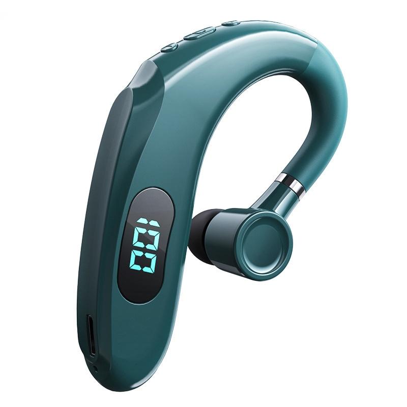 Wireless Bluetooth Earhook Earphones with Digital Display - Business Sports - Pink 9