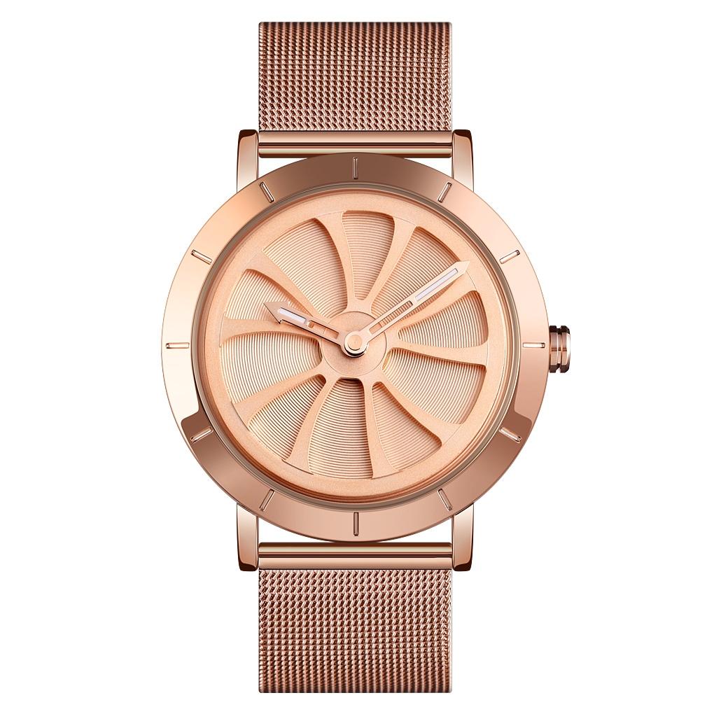 Stylish Skeleton Dial Waterproof Men Watch with Mesh Strap - White 10