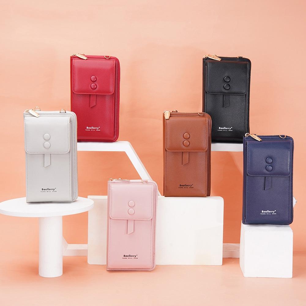 Adjustable Crossbody Phone Bag With Multi Card Slots - Pink 10