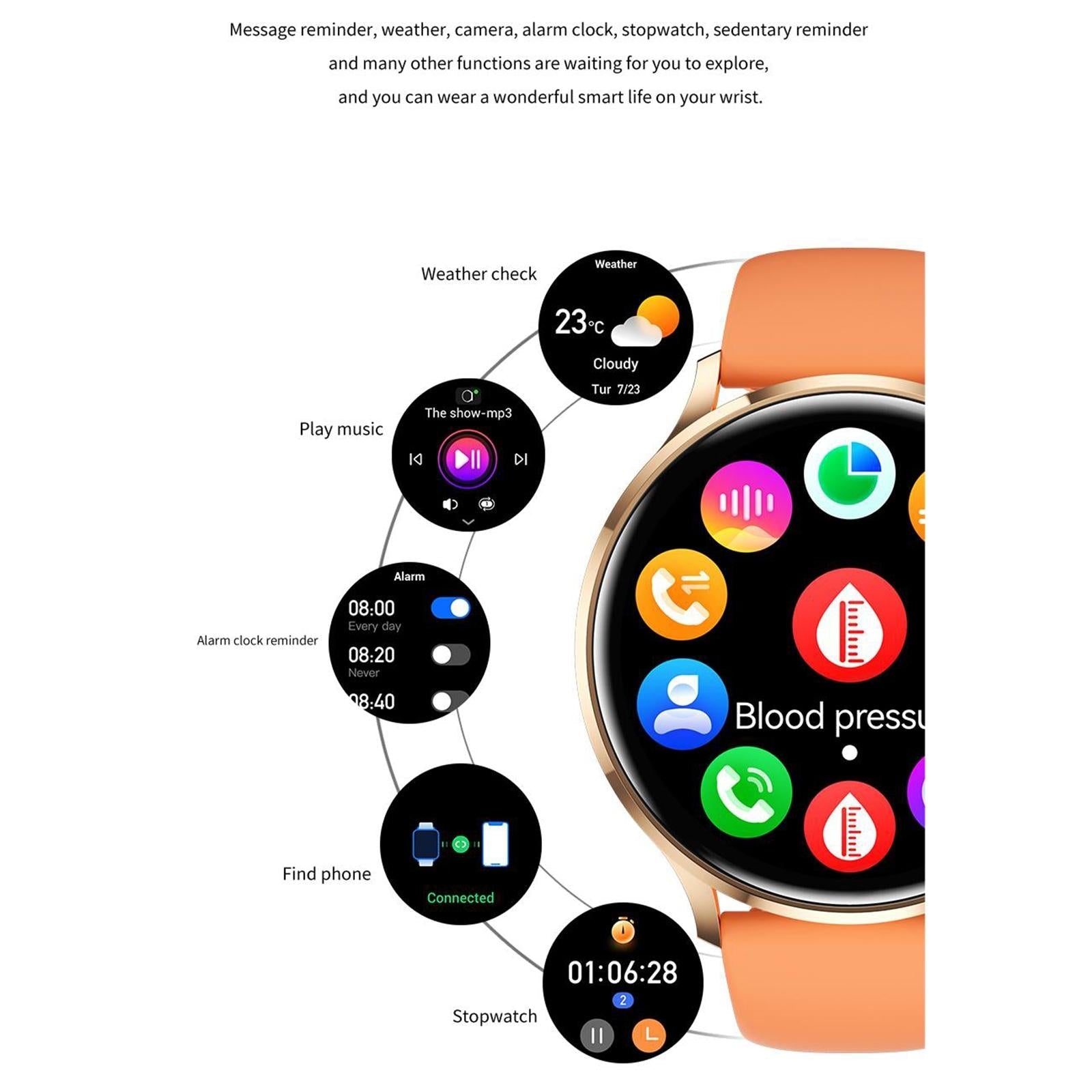 1.39 Inch Bt5.2 Smart Sport Watch Support Bluetooth Call / Sleep / Blood Oxygen / Temperature / Heart Rate / Blood Pressure Health Monitor - Black 13