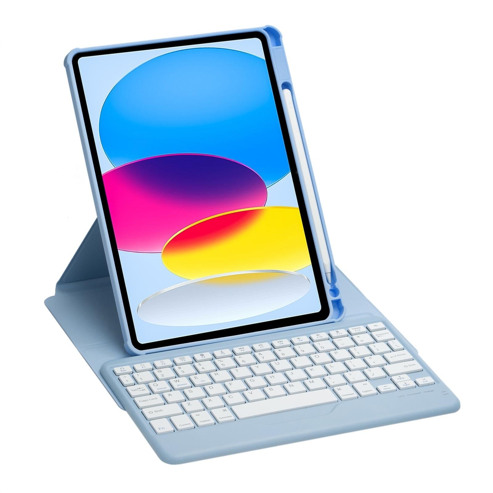 360 Rotation Bluetooth Keyboard Leather Case For Ipad 10.9 2022 - Green 5