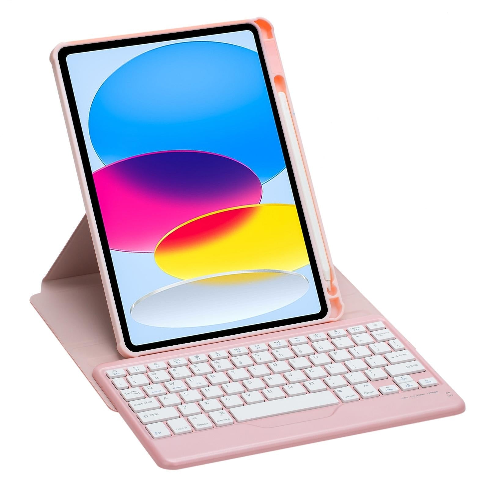 360 Rotation Bluetooth Keyboard Leather Case For Ipad 10.9 2022 - Green 12