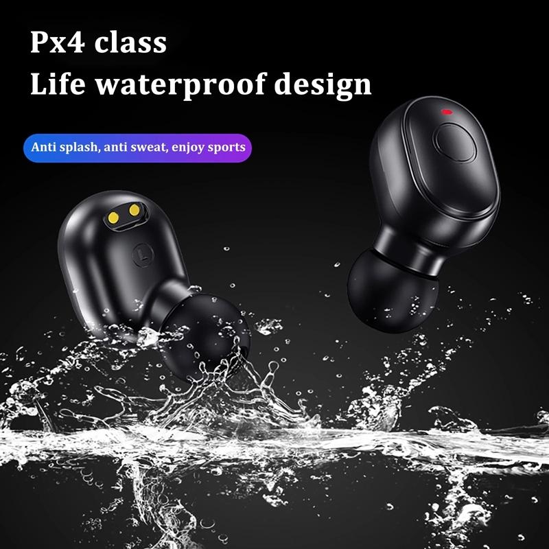 Waterproof Mini Touch-control Bluetooth Earphones with Noise Cancelling - Blue 9