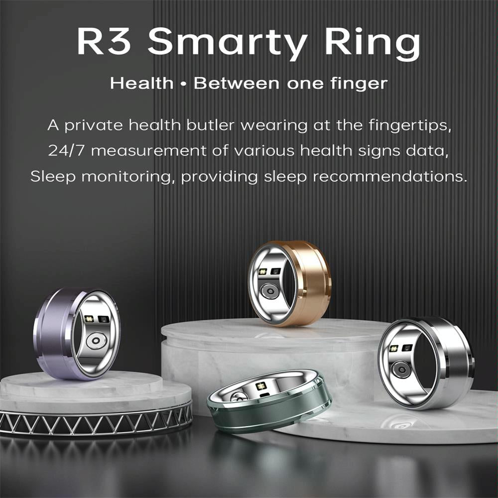 Smart Ring With Heart Rate Blood Oxygen And Sleep Monitoring - Size 20 - White 5