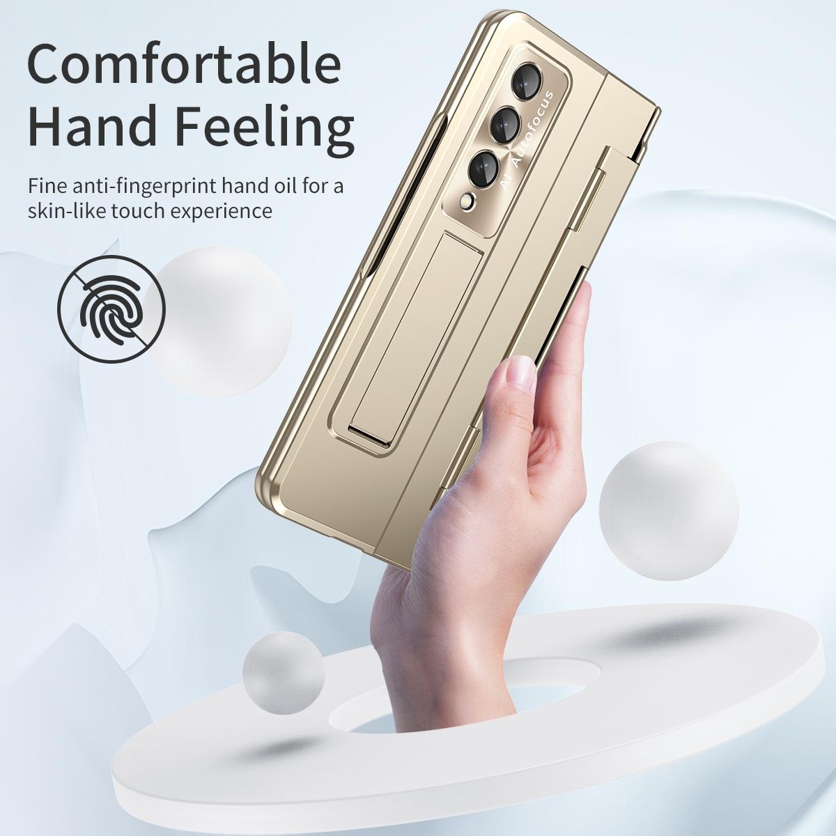 For Samsung Galaxy Z Fold4 5G Folding Case With Integrated Hinge - Black 7